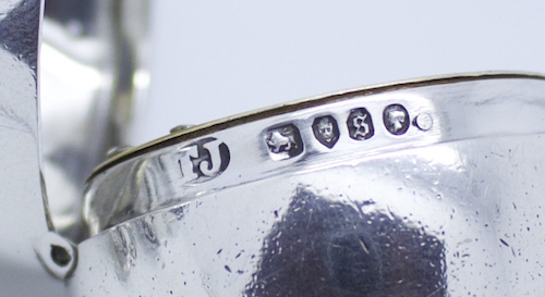 Silver Gimbaled Compass and Egg Bobbin, 1872 London Hallmarks